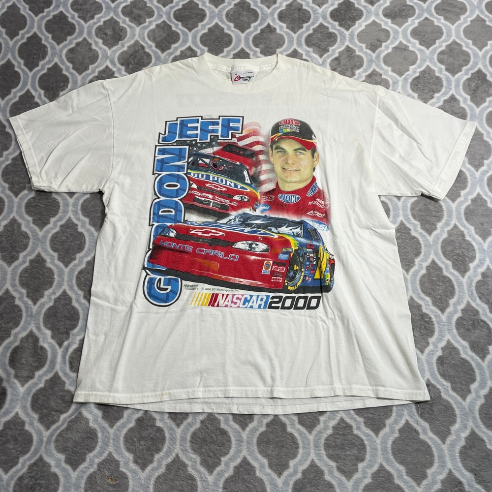 Competitors View T-Shirt Mens XL White Jeff Gordon NASCAR 2000 Racing‎ Vintage